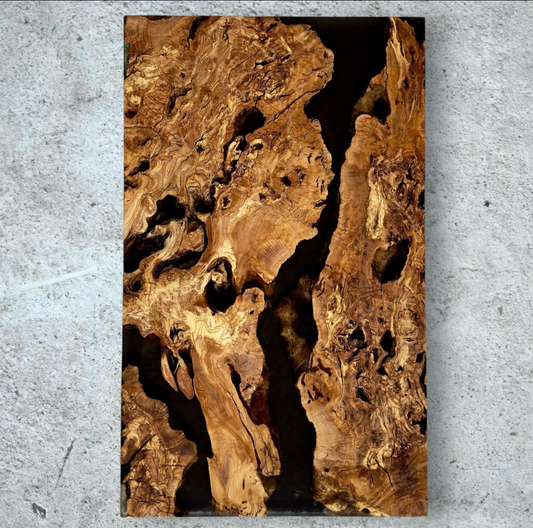 Epoxy salontafel - olijfhout